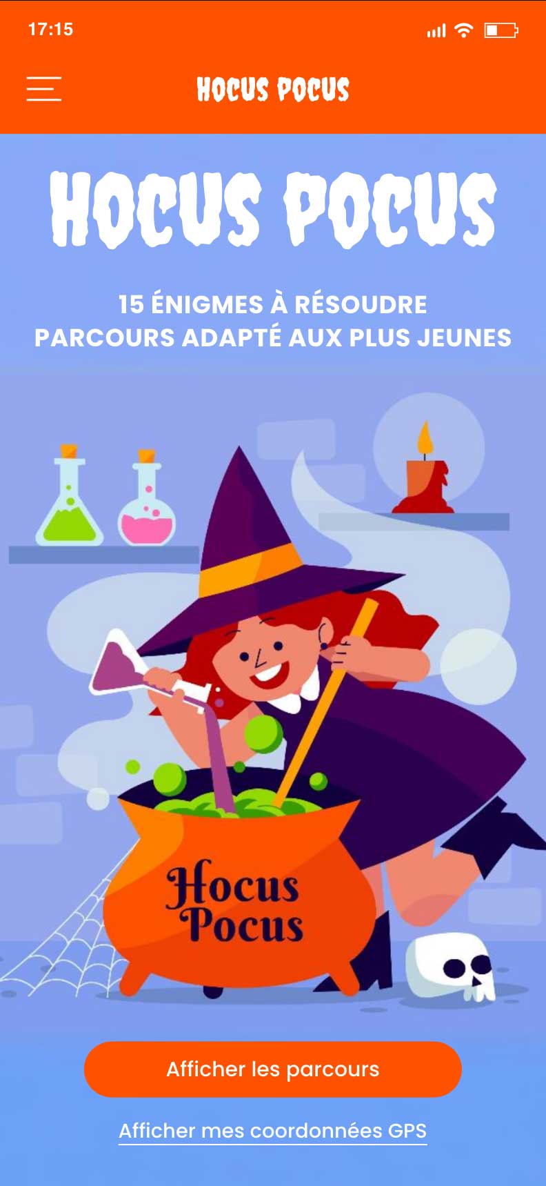 Exemple d'écran d'accueil pour un jeu pour les enfants